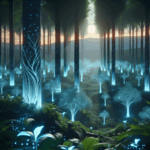 Illustration for: genetically engineered trees