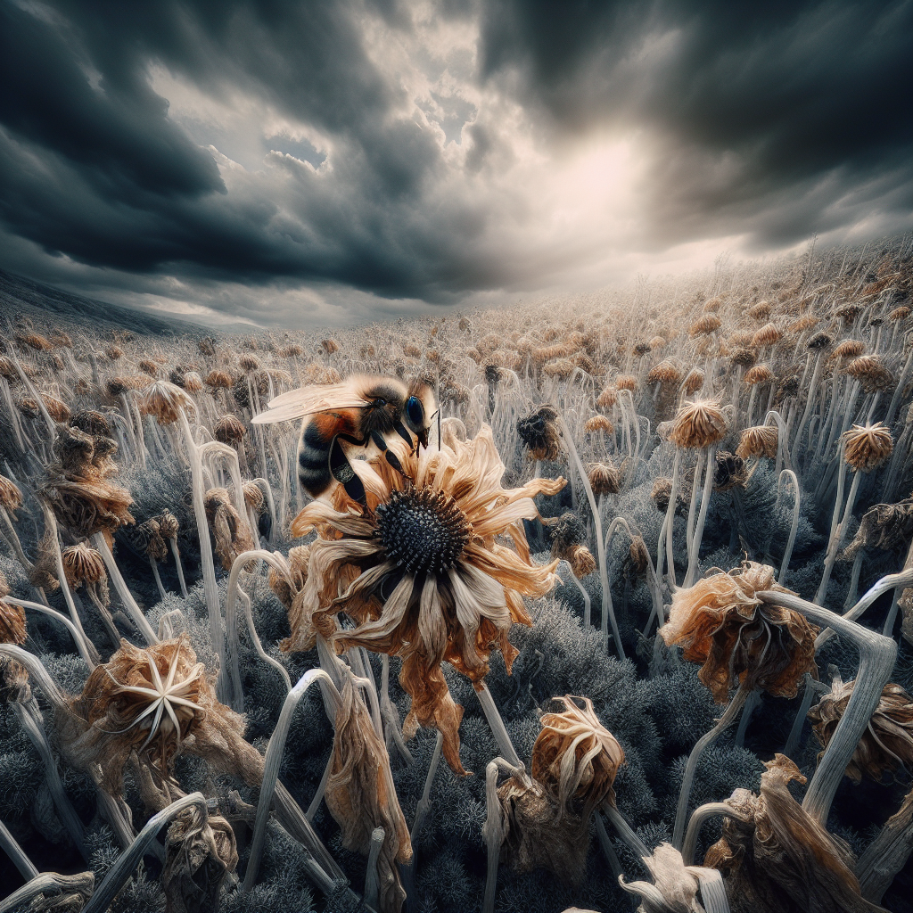 Illustration for: Declining Bee Populations: A Crisis for Food Production