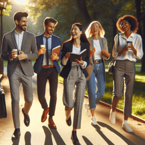 Illustration for: Walking Meetings