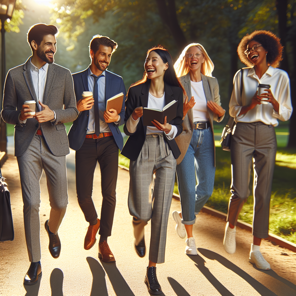 Illustration for: Walking Meetings