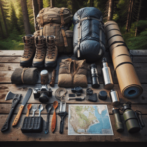 Illustration for: gear for a 3-day backcountry trip