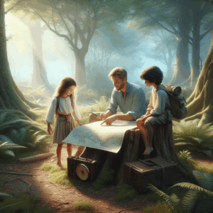 Illustration for: teaching kids compass navigation