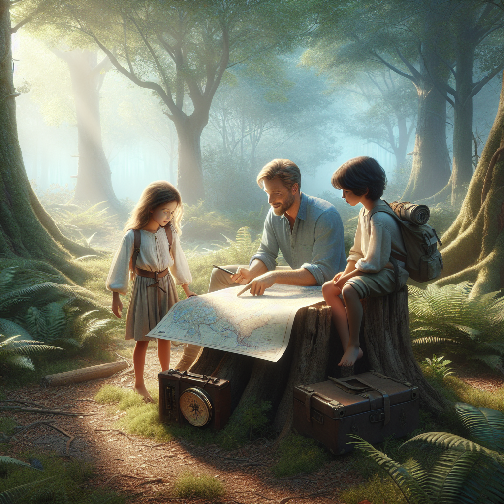 Illustration for: teaching kids compass navigation