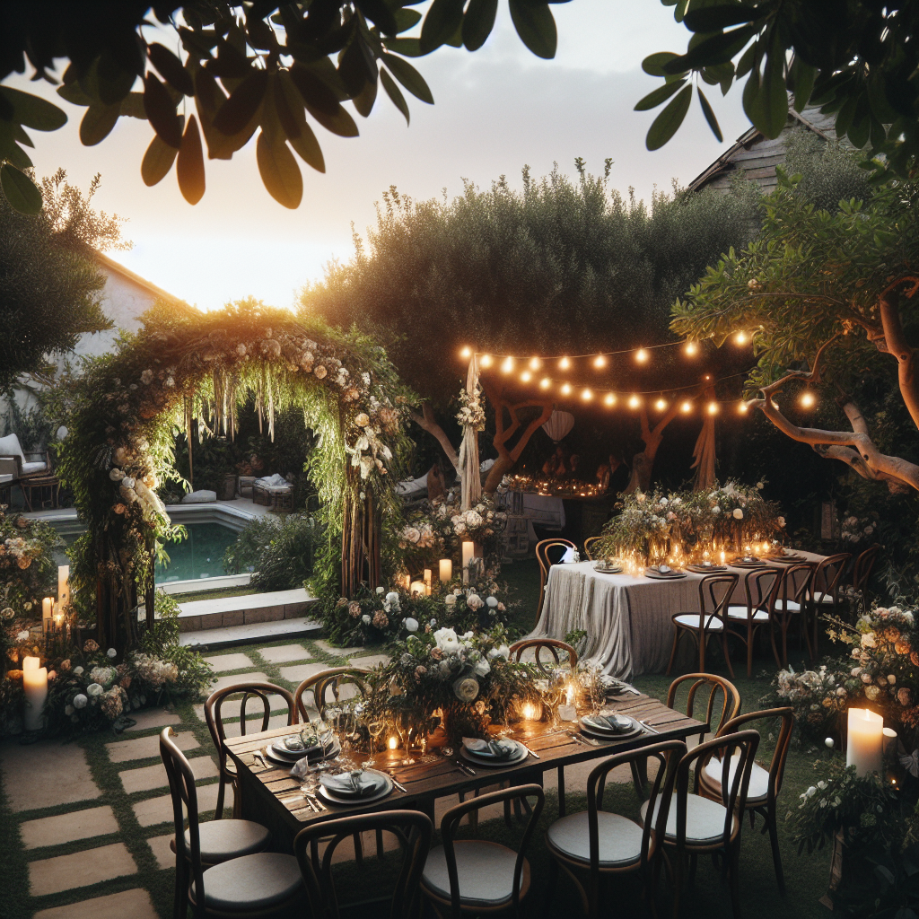 Illustration for: hosting backyard weddings
