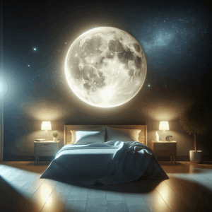 Illustration for: moon influences sleep patterns