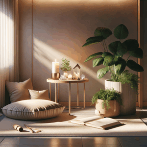 Illustration for: mindfulness corner at home