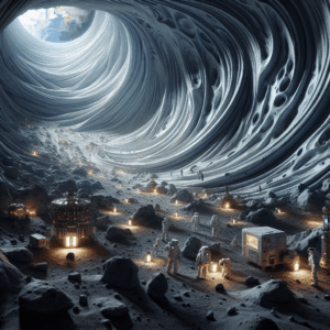 Illustration for: lunar lava tubes