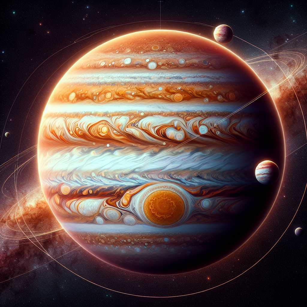 Illustration for: new moons around Jupiter