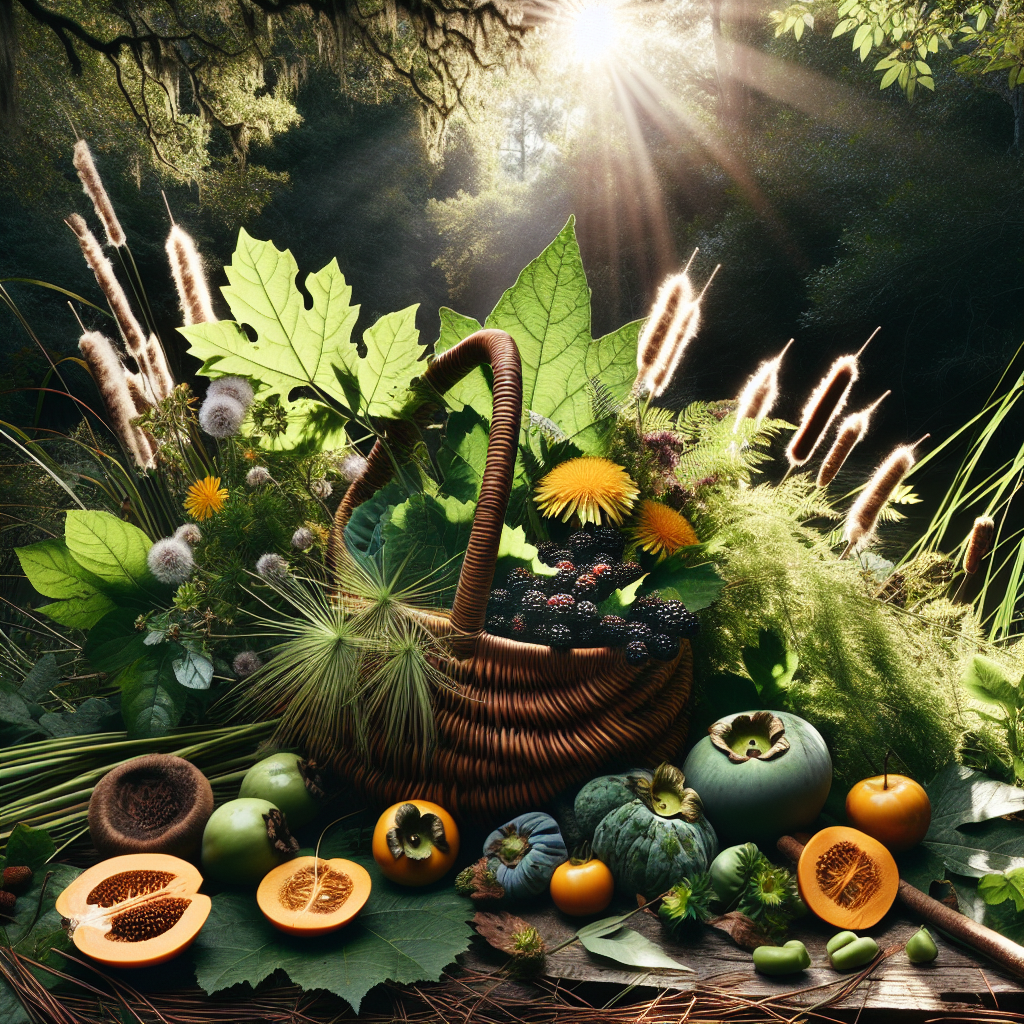 Illustration for: edible plants in the Southeastern US