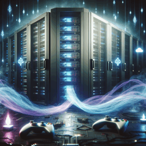 Illustration for: invisible infrastructure of cloud gaming