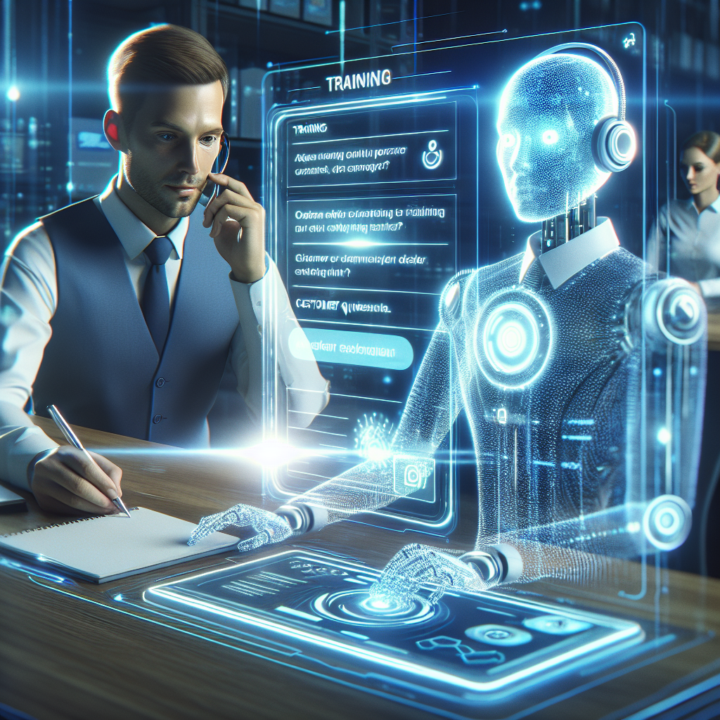 Illustration for: chatbots training customer service