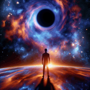 Illustration for: falling into a black hole