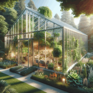Illustration for: backyard greenhouses status symbol