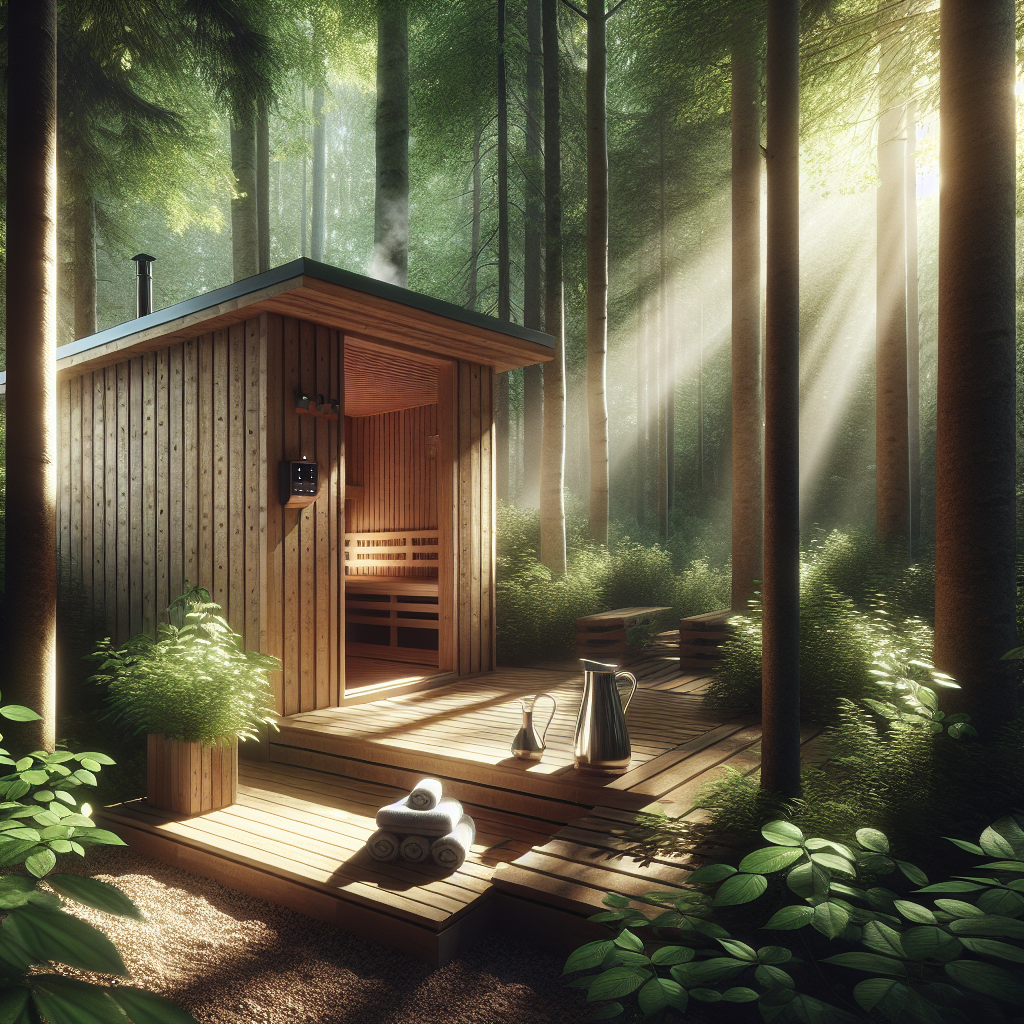 Illustration for: outdoor saunas wellness trend