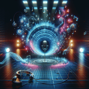 Illustration for: AI voice cloning music industry
