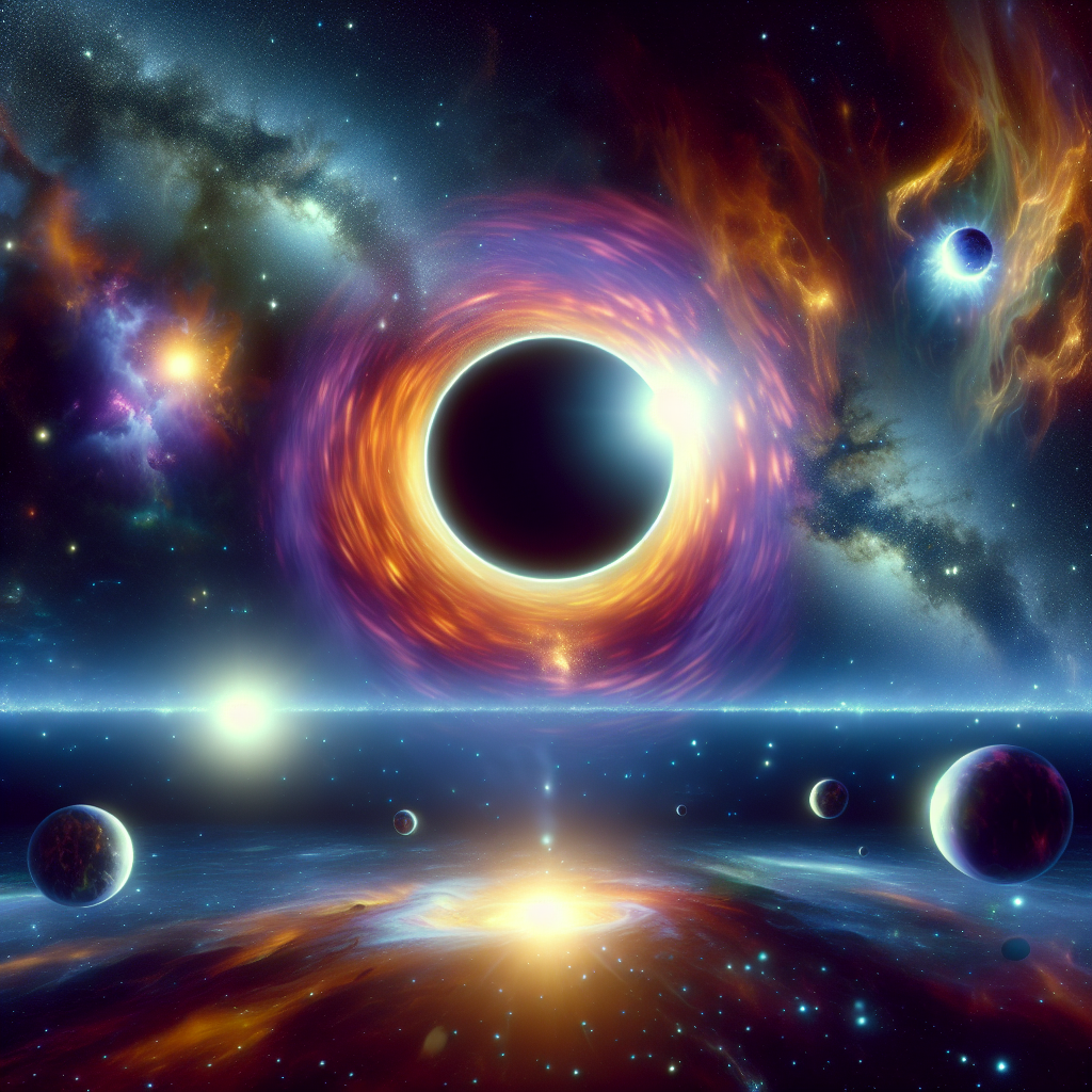 Illustration for: planets form around black holes