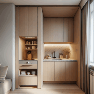 Illustration for: tiny kitchens are trending