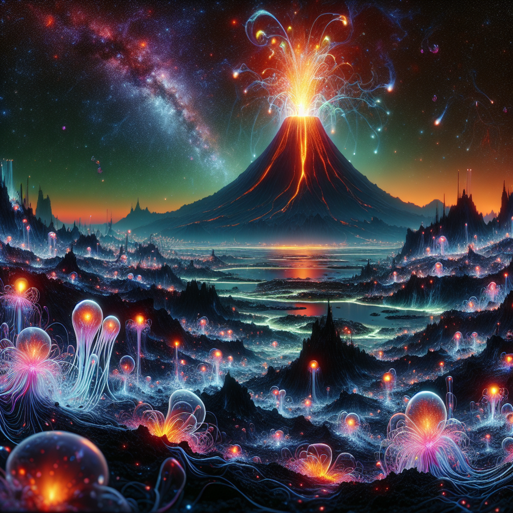 Illustration for: Could Volcanoes Support Alien Life